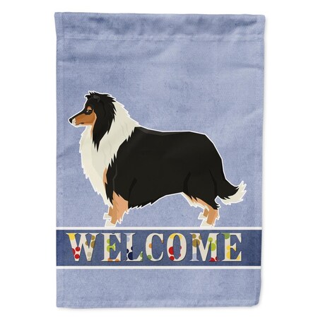 Carolines Treasures Collie Welcome Flag Canvas House Size CK3591CHF